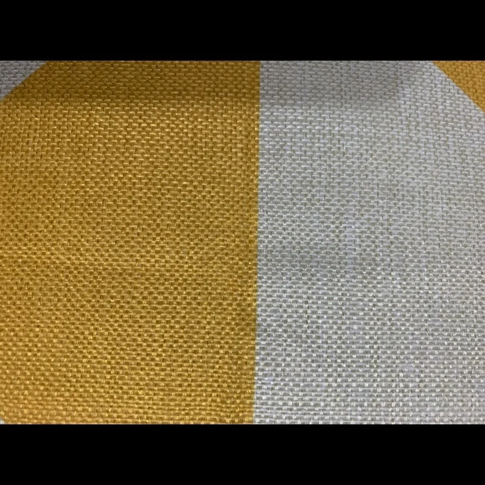 Geometric Yellow and White Throw Pillow